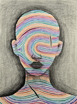 female face silhouette artwork