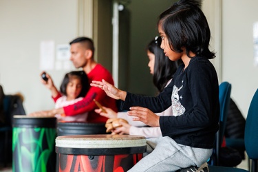 People playing drums