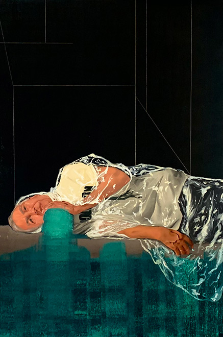 Karim Machado-Aman, Gem, oil paint, 40 x 60 in.