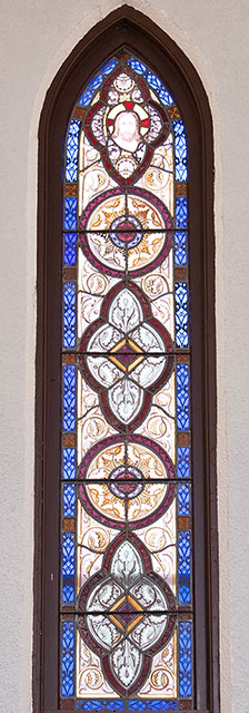 Stained glass windows from the original St. Marks Anglican Church 