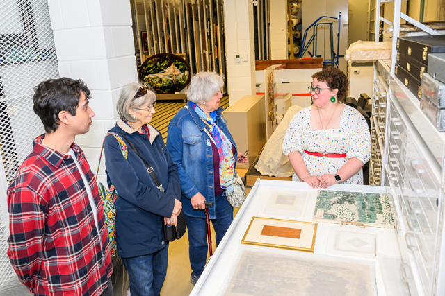 community visiting museum